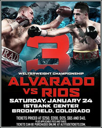 BRANDON RIOS BATTERS AND STOPS MIKE ALVARADO AFTER 3 PUNISHING ROUNDS