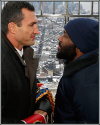 WLADIMIR KLITSCHKO AND BRYANT JENNINGS FACE OFF IN NEW YORK
