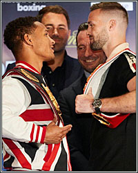 REGIS PROGRAIS AND JOSH TAYLOR COME FACE TO FACE; EXCHANGE WORDS AT KICK-OFF PRESS CONFERENCE