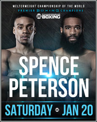 ERROL SPENCE BATTERS AND STOPS LAMONT PETERSON AFTER 7 ROUNDS