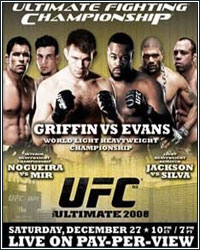UFC® CONFIRMS REMAINING BOUTS FOR UFC 92: THE ULTIMATE 2008