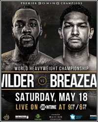 DEONTAY WILDER DEMOLISHES DOMINIC BREAZEALE IN FIRST ROUND