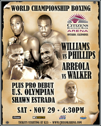 WILLIAMS DOMINATES PHILLIPS; ARREOLA CRUSHES WALKER